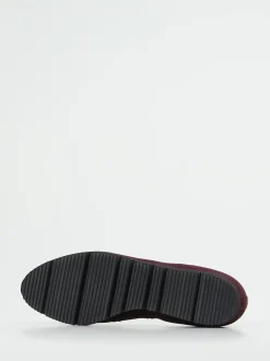 Hassia – Loafer aus Veloursleder in Bordeauxrot