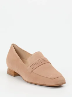 Hassia – Loafer aus Veloursleder in Rosébeige