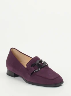Hassia – Loafer aus Veloursleder in Pflaume
