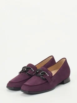 Hassia – Loafer aus Veloursleder in Pflaume
