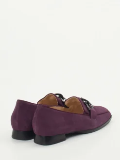 Hassia – Loafer aus Veloursleder in Pflaume