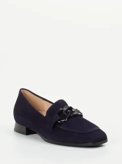 Hassia – Loafer aus Veloursleder in Dunkelblau