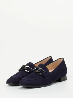 Hassia – Loafer aus Veloursleder in Dunkelblau