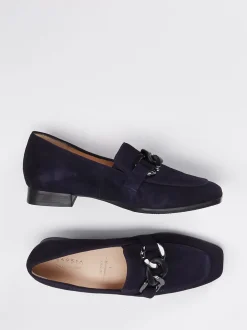 Hassia – Loafer aus Veloursleder in Dunkelblau