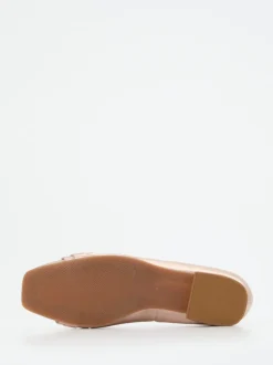 Hassia – Loafer-Ballerinas aus Metallicleder Roségold
