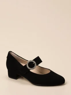 Hassia – Mary Jane Pumps aus Veloursleder schwarz