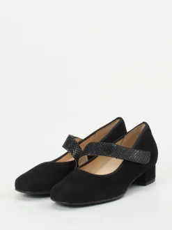 Hassia – Mary Jane Pumps aus Veloursleder schwarz