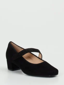 Hassia – Mary Jane Pumps aus Veloursleder schwarz