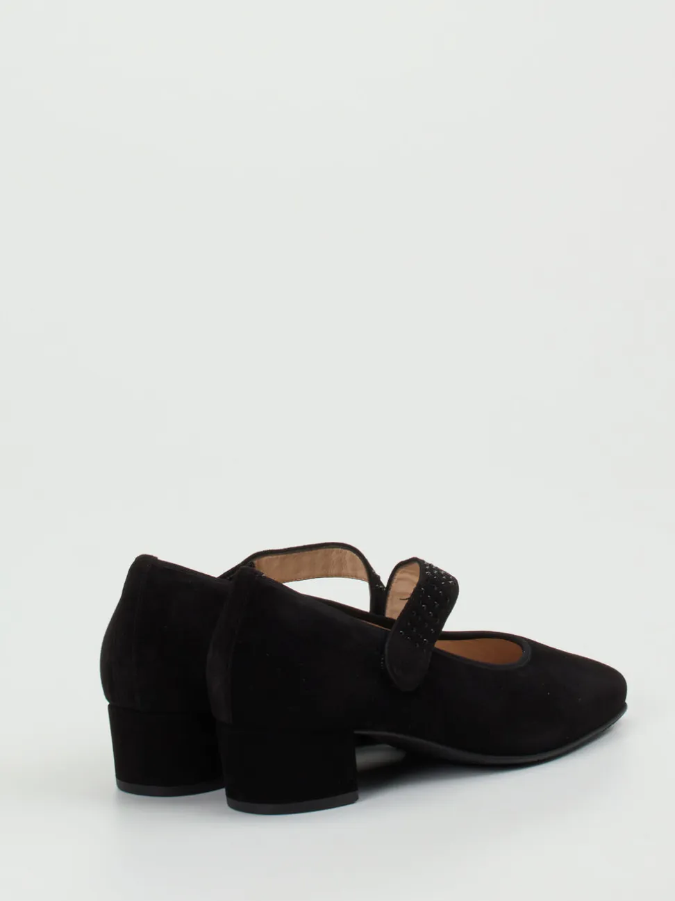 Hassia – Mary Jane Pumps aus Veloursleder schwarz