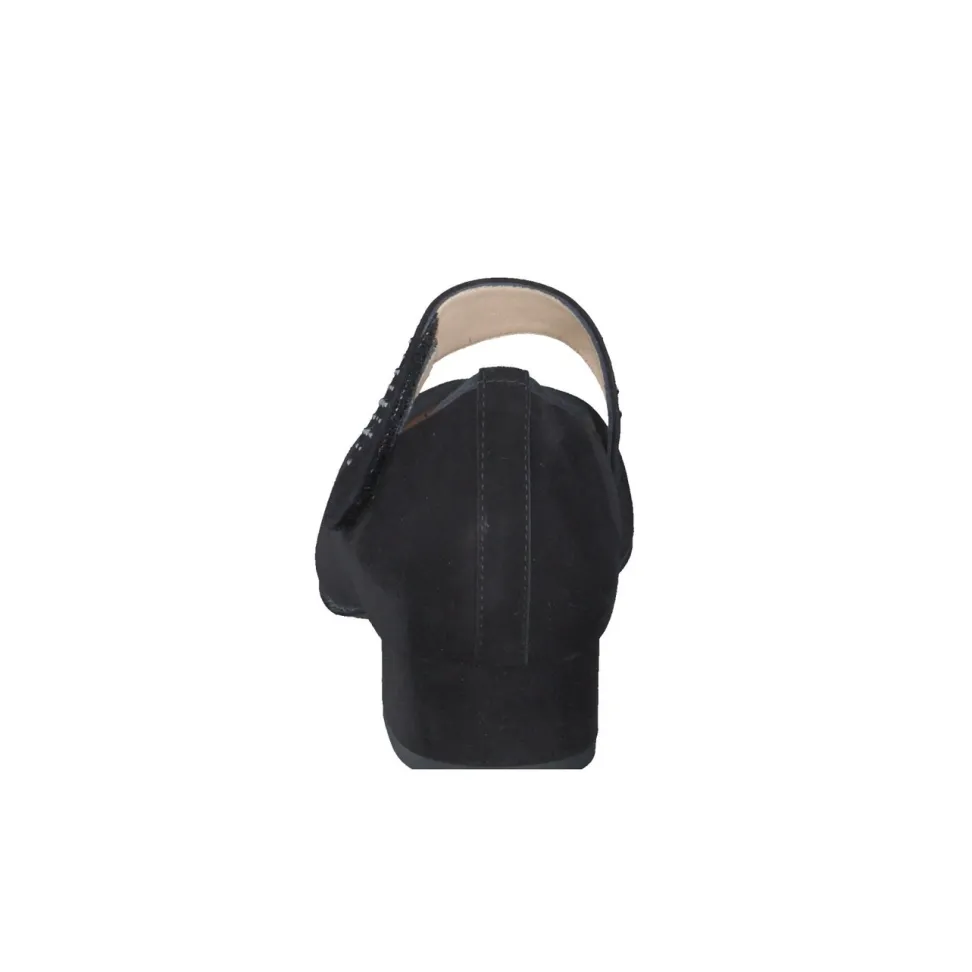Hassia – Mary Janes aus Veloursleder Schwarz