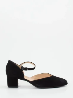 Hassia – Mary-Jane-Pumps aus Veloursleder schwarz