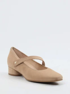 Hassia – Mary-Jane-Pumps aus Veloursleder beige