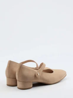 Hassia – Mary-Jane-Pumps aus Veloursleder beige