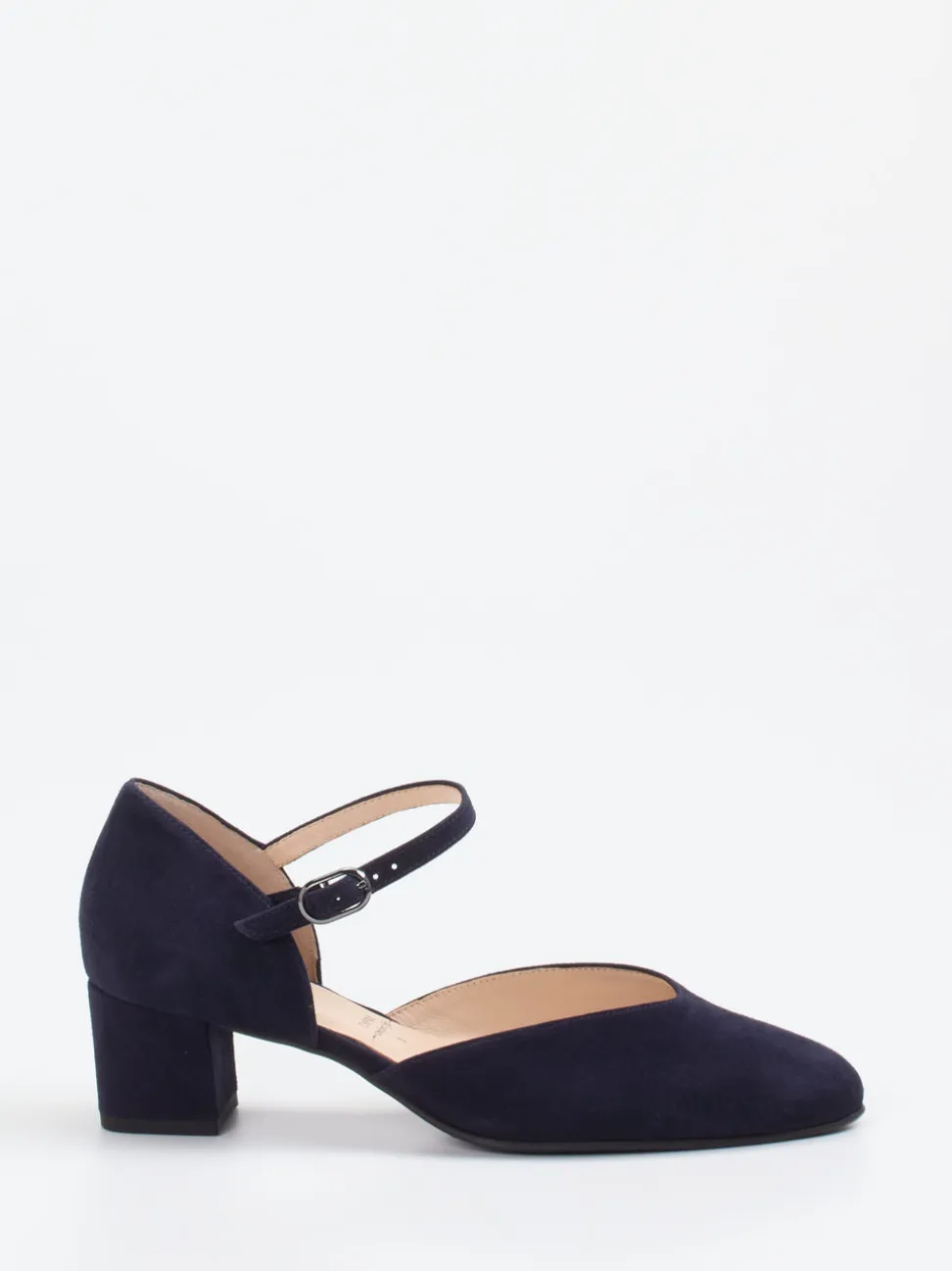 Hassia – Mary-Jane-Pumps aus Veloursleder Dunkelblau
