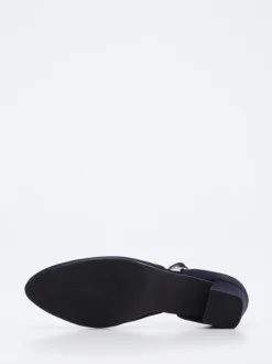 Hassia – Mary-Jane-Pumps aus Veloursleder Dunkelblau