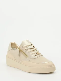 Hassia – Plateau-Sneaker aus Veloursleder beige