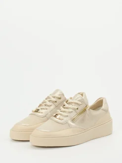 Hassia – Plateau-Sneaker aus Veloursleder beige