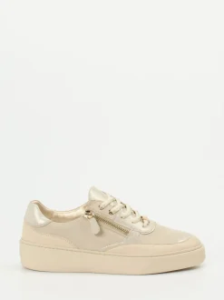 Hassia – Plateau-Sneaker aus Veloursleder beige