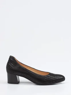 Hassia – Pumps aus geprägtem Leder schwarz