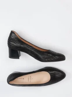Hassia – Pumps aus geprägtem Leder schwarz