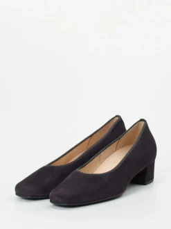 Hassia – Pumps aus Veloursleder in Dunkelblau