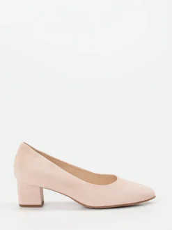 Hassia – Pumps aus Veloursleder in Rosébeige