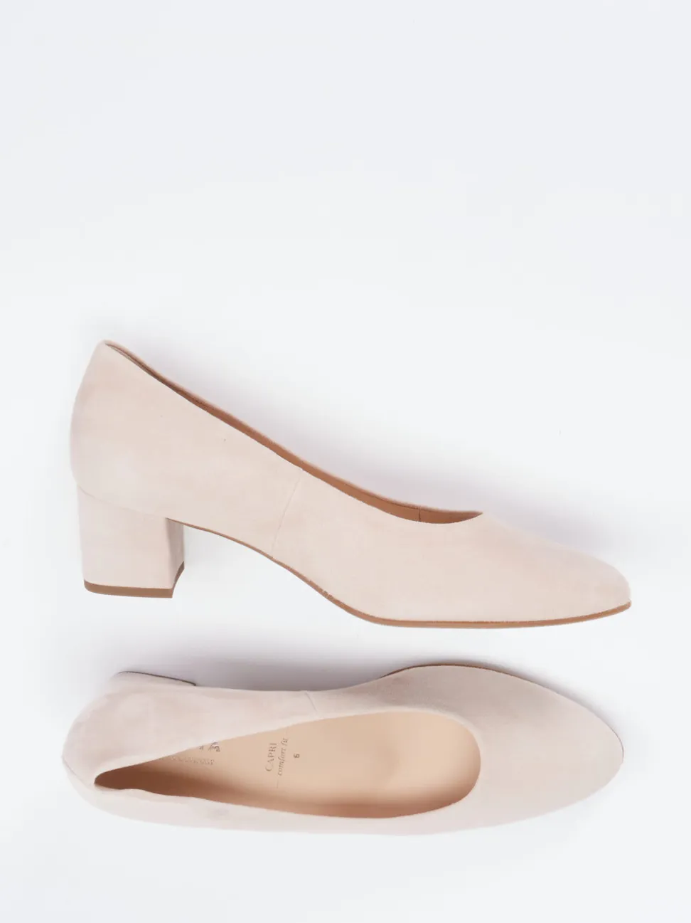 Hassia – Pumps aus Veloursleder in Rosébeige