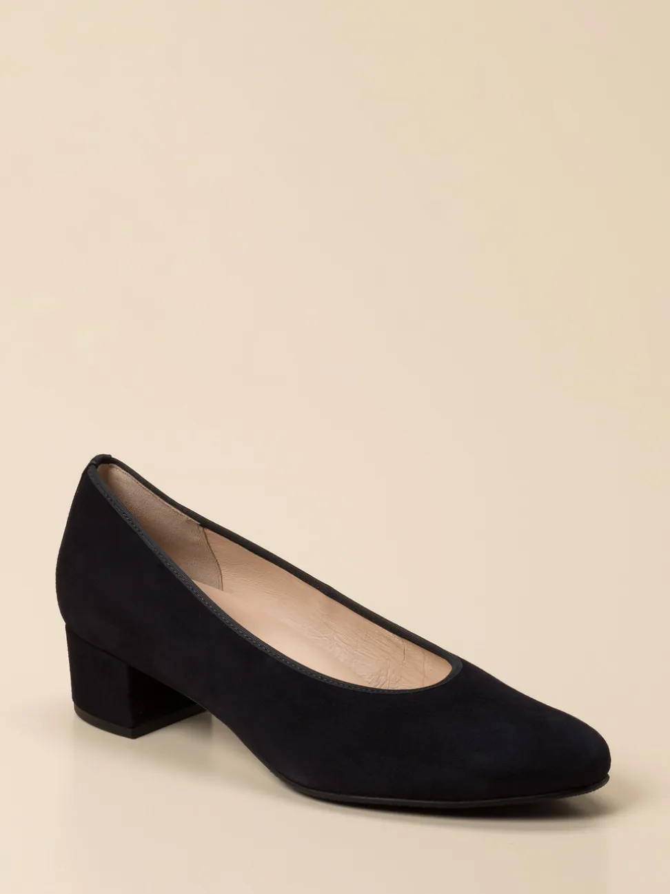 Hassia – Pumps aus Veloursleder Dunkelblau