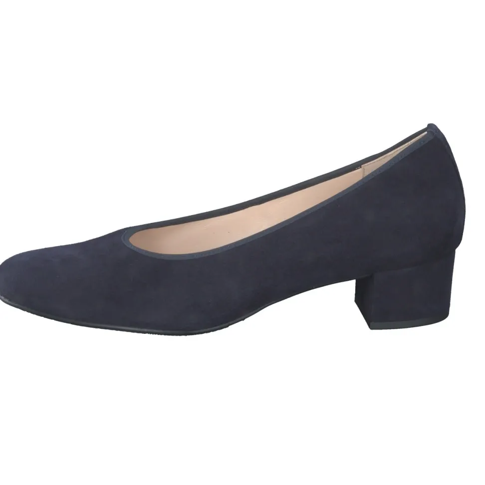 Hassia – Pumps aus Veloursleder Dunkelblau