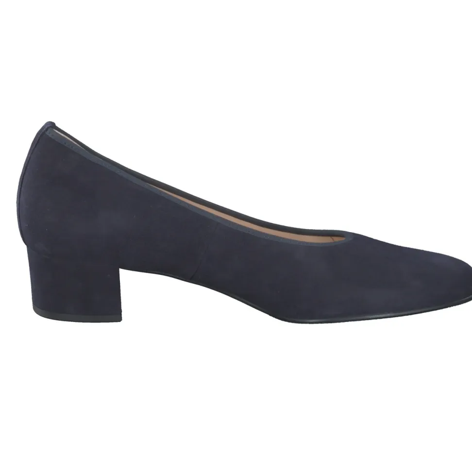 Hassia – Pumps aus Veloursleder Dunkelblau