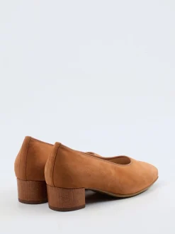 Hassia – Pumps aus Veloursleder cognacfarben