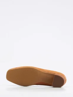 Hassia – Pumps aus Veloursleder cognacfarben