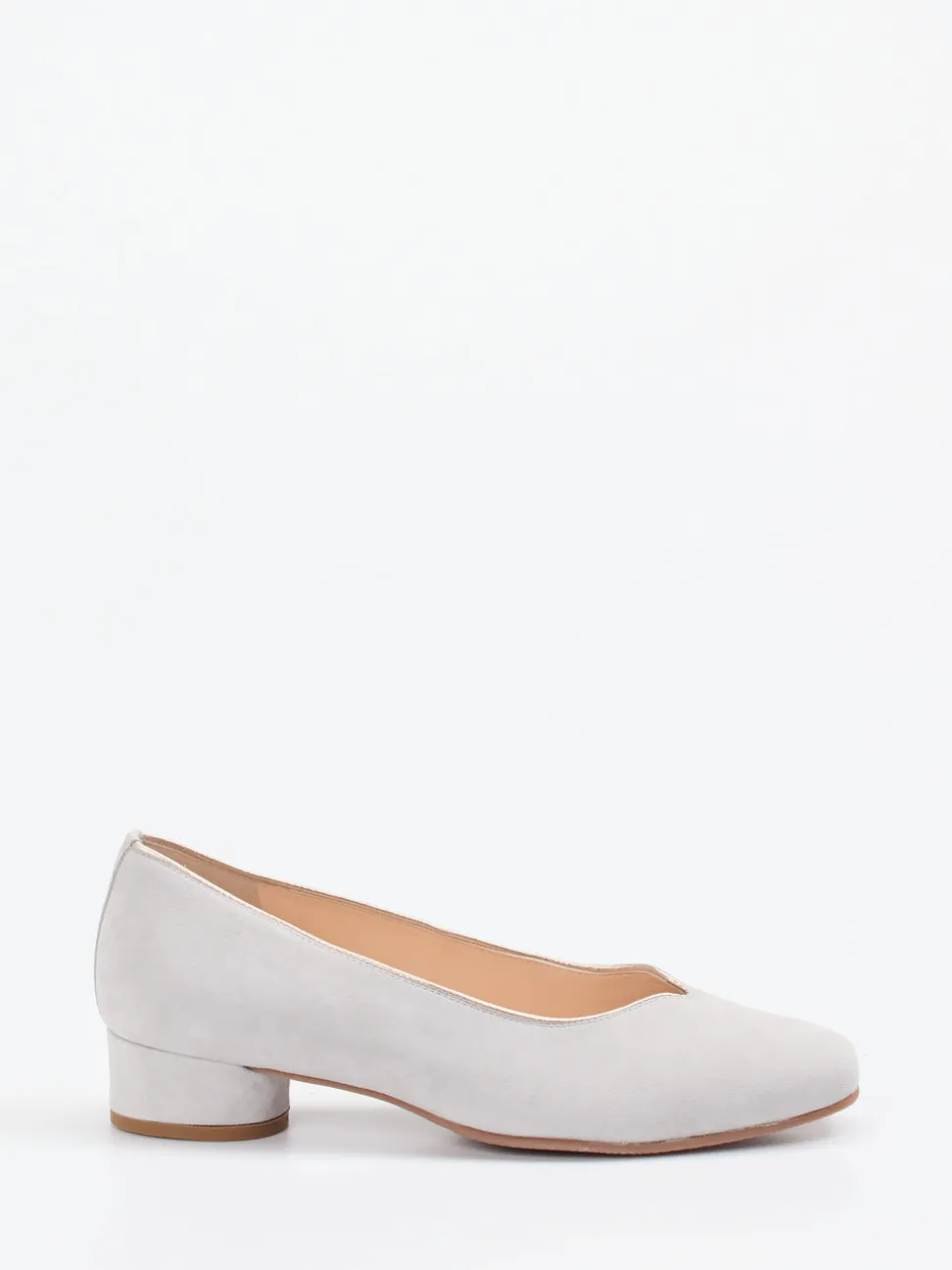 Hassia – Pumps aus Veloursleder in Hellgrau