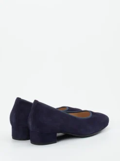 Hassia – Pumps aus Veloursleder Dunkelblau