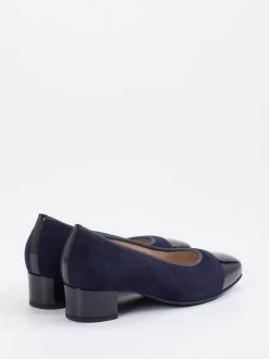 Hassia – Pumps aus Veloursleder und Lack in Blau