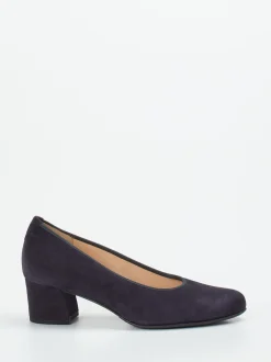 Hassia – Pumps aus Veloursleder Dunkelblau