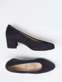 Hassia – Pumps aus Veloursleder Dunkelblau