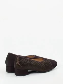 Hassia – Pumps aus Veloursleder mit Metallic-Mesh