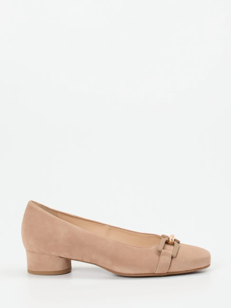 Hassia – Pumps aus Veloursleder in Sandbeige