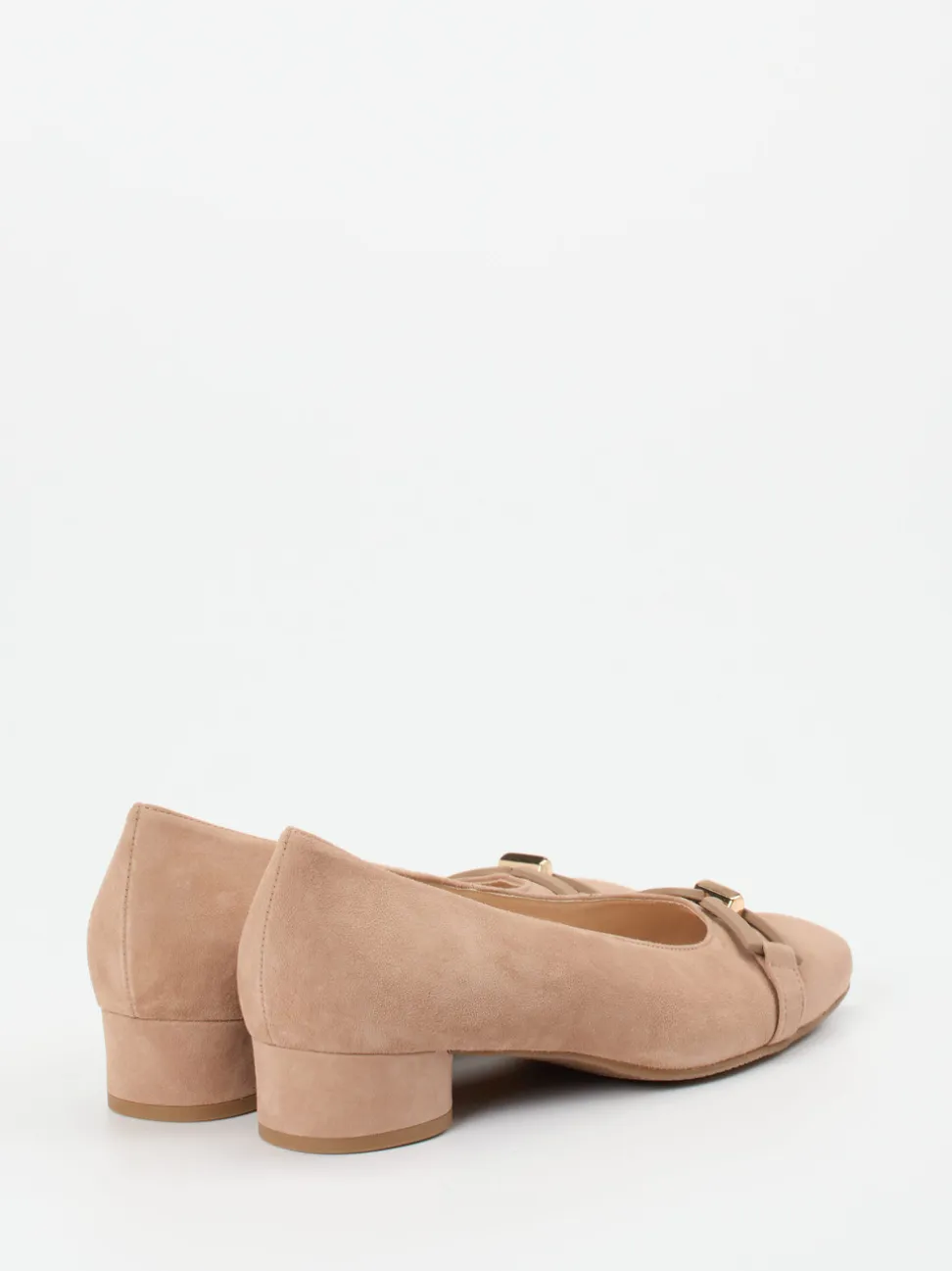 Hassia – Pumps aus Veloursleder in Sandbeige