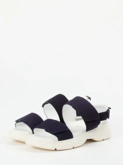 Hassia – Sandalen aus Veloursleder in Nachtblau