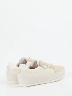 Hassia – Schnürschuh aus Veloursleder Beige