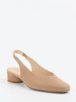 Hassia – Slingback-Pumps aus Veloursleder beige