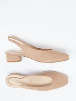 Hassia – Slingback-Pumps aus Veloursleder beige
