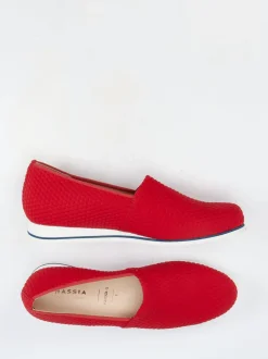 Hassia – Slipper aus Textil in Signalrot