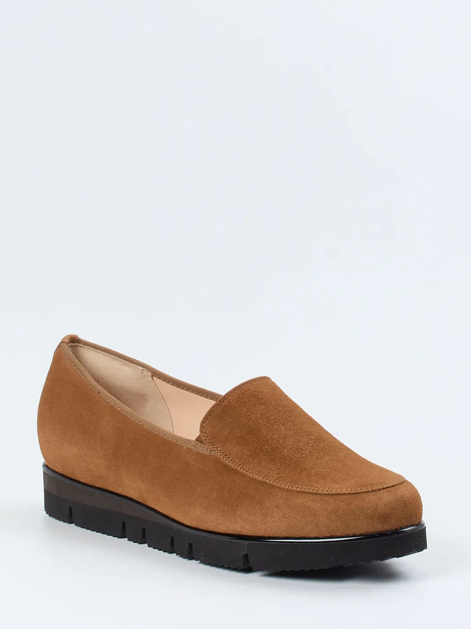 Hassia – Slipper aus Veloursleder cognacbraun