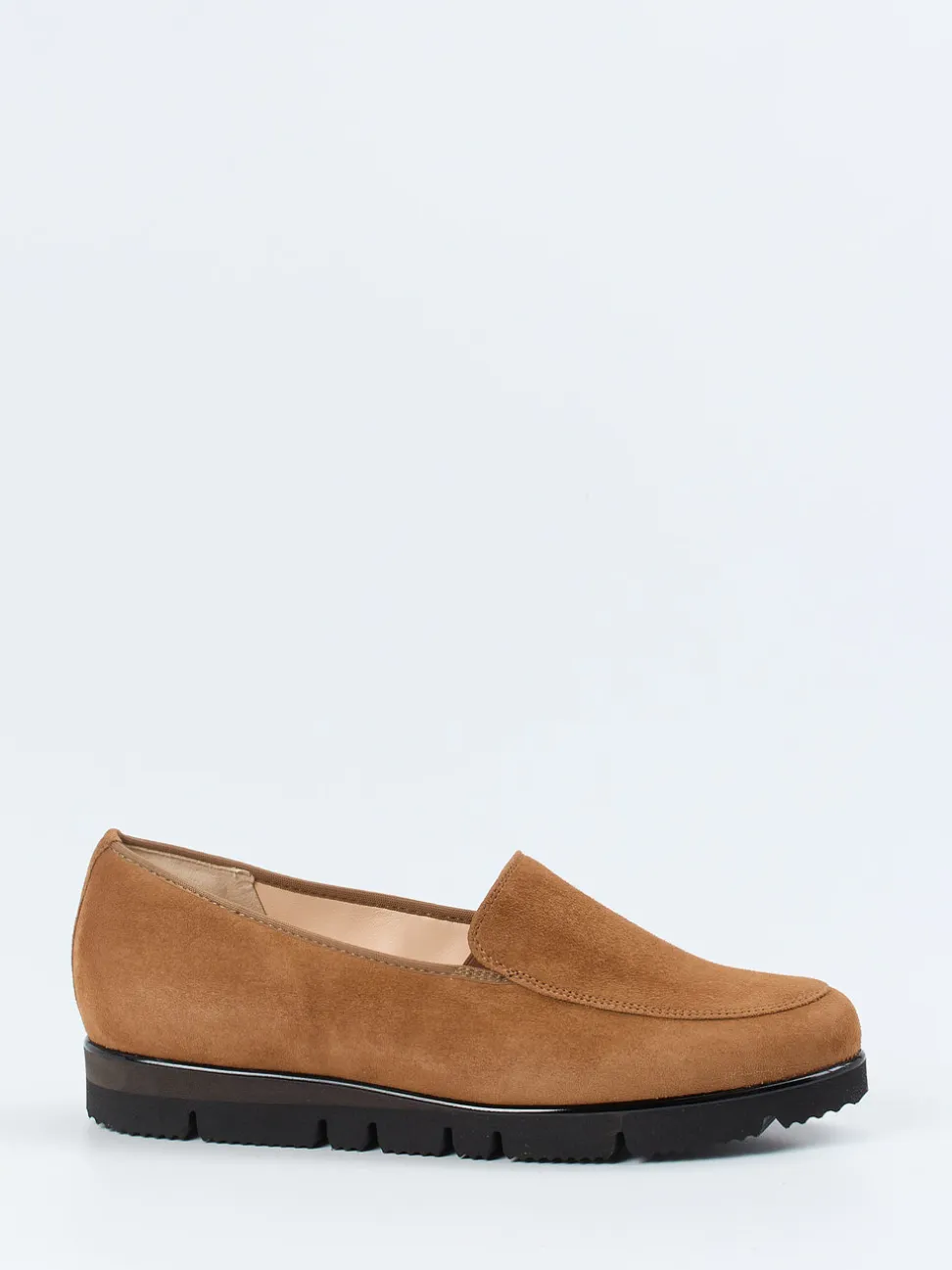 Hassia – Slipper aus Veloursleder cognacbraun