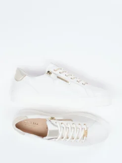 Hassia – Sneaker aus Kalbleder mit Metallic-Details