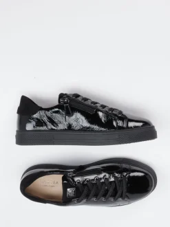 Hassia – Sneaker aus Lackleder schwarz glänzend