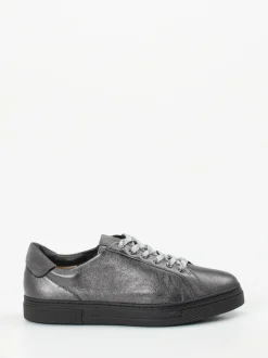 Hassia – Sneaker aus Metallicleder in Anthrazit